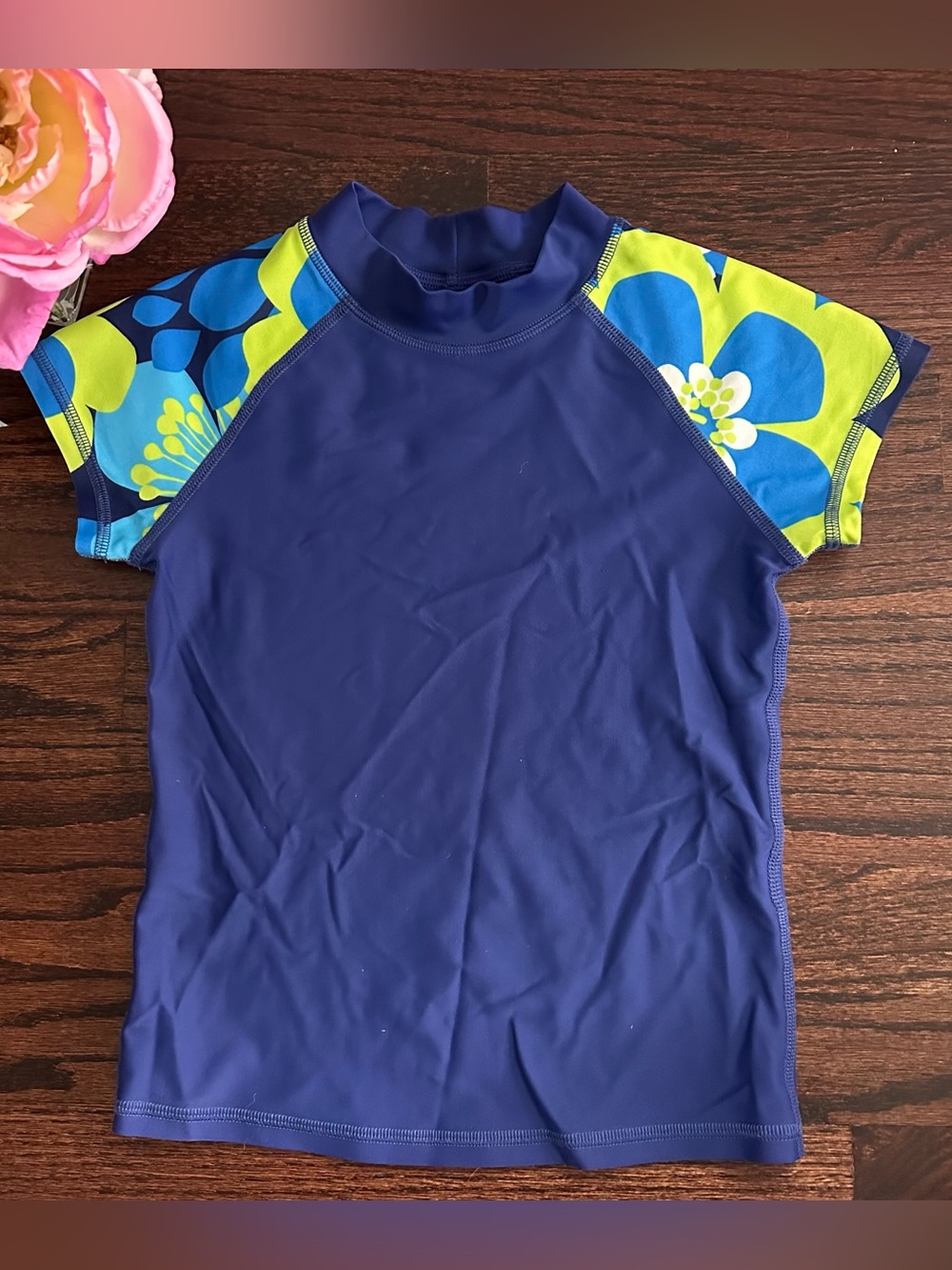 LL Bean short sleeved rashguard, size 6X-7